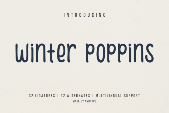 Winter Poppins: A Handwritten Font for Warm Branding